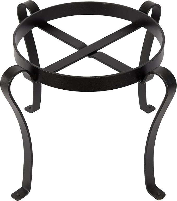 Achla Designs Patio Flower Pot Plant Stand, 12-in H Black
