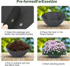 Hanging Basket Liners - 3PCS, 12 Inch Round, Non-Woven, Black Felt, Replacement Inserts for Hanging Baskets, Outdoor Plants - Avoid Bird Nesting