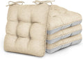 Love's cabin Memory Foam Chair Cushions Set of 4, Outdoor/Indoor Chair Pads for Dining Chairs 4 Pack, Seat Cushions for Kitchen, Dining Room, Office, Patio Chairs, 15.5" x 15.5" x 3.5" Khaki