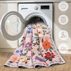 Runner Rug for Entryway: 2.6x8 Kitchen Rugs Non Slip Washable Ultra-Thin Soft Floral Carpet Indoor Floor Stain Resistant Carpets for Hallway Bedroom Kitchen Laundry Bathroom Dorm Beige