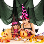 Set of 5 Halloween Creepy Gauze Cloth Decoration, Green Scary Halloween Gauze Tapestry Indoor Outdoor Decor, Spooky Decorations for Home Wall Yard Haunted House Party Supplies, 72 x 30 inch