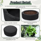 2 Pcs Floating Pond Planter Woven Fabric Floating Planters for Ponds Hydroponics Floating Planter for Ponds Water Features and Aquascape Decorations