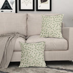 Sage Green Floral Pillow Covers 20x20 Set of 2 Spring Vintage Rustic Old Style Cute Flower Green Cream Print Decorative Outdoor Pillowcases Farmhouse Throw Cushion Case Decor for Couch Sofa Bed