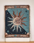 Erke Chair Recliner Cover Boho Throw Blanket Hippie Room Decor Wall Hanging Tapestry Outdoor Picnic Camping Rug Mattress Beach Towel Sofa Furniture Slipcover Bohemian 50”x70” The Sun and Moon Stars