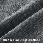 decorUhome Dark Grey Chenille Throw Pillow Covers 12x20 Set of 2 Textured Soft Cozy Slubby Couch Pillow Covers Modern Farmhouse Boho Decorative Pillow Cases for Bed Sofa Living Room
