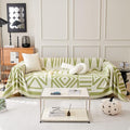 ROOMLIFE Boho Couch Cover for 3 Cushion Couch L Shape Sofa Covers for Sectional Sofa Reversible Silpcover for Dogs Washable Chenille Furniture Protector for Living Room,91"x150"