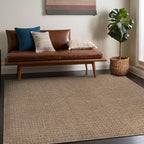 Beverly Rug Easy Jute Natural Large Rug 9x12 Solid Washable Durable Outdoor Indoor Area Rugs for Living Dining Room Patio Office Stain Resistant Non Shedding Indoor Outside Carpet (9 x 12 Natural)