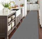 EARTHALL Runner Rug 3x14 Ft Washable Runners for Hallways Extra Long Woven Non Slip Entryway Runner Braided Kitchen Runner Indoor Outdoor Carpet Runners for Stair, Hall, Foyers, Dark Gray