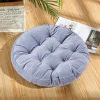 Big Hippo Floor Pillow Cushion, 22 Inch Round Seat Cushions Thick Meditation Cushion for Yoga Living Room Sofa Balcony Indoor & Outdoor (Gray)