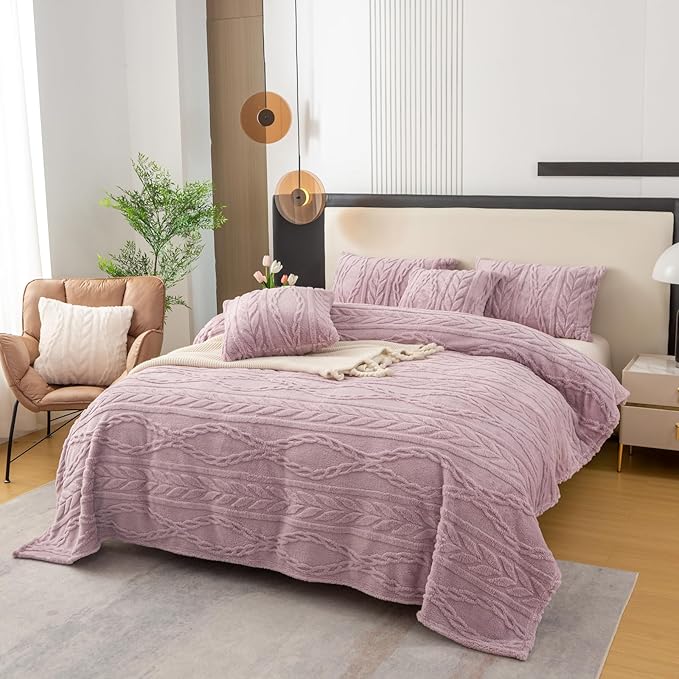 YUSOKI Queen Size Blanket Single Layer,Weight(4.4lb),370GMS-3D Stylish Design for Gift Home Decor (Rose Pink,90"x90")