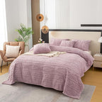YUSOKI Queen Size Blanket Single Layer,Weight(4.4lb),370GMS-3D Stylish Design for Gift Home Decor (Rose Pink,90"x90")