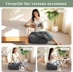 8" Washable Floor Pillow Cushion for Adults, Meditation Cushion Pillow, Removable Tufted Blended Corduroy Cover, Large Square Floor Sitting for Tatami Living Room or Yoga, 2Pack, Machine Washable