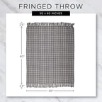 DII Global, Fields of Diamond Woven Throw, 50x60, Mineral