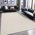Easy Jute Rugs 5x7 White Color Living Room Indoor Outdoor Area Rug for Patio Farmhouse and Kitchen Rug High Traffic Easy to Clean Washable Solid Boho Woven Design Outside Carpet (5 x 7)