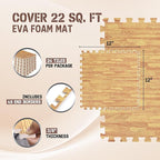 Yes4All EVA Interlocking Mats, Puzzle Floor Tiles, Foam Floor Padding with Border for Furniture, Home Space, Living Room, Garage 11,22,32 SQFT
