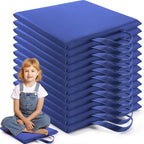 Suzile 12 Pcs 12'' Square Floor Cushions for Kids Classroom Flexible Floor Seating Elementary with Handles Classroom Carpet Cushions for Adults Toddlers Daycare Preschool School(Navy)