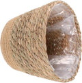 Rustic Handwoven Straw Flower Basket for Indoor Plants Multi-Functional Planter and Storage Holder Natural Decorative Pot for Living Bedroom Office Boho Home Decor