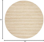 SAFAVIEH Natural Fiber Collection 6' Round Ivory/Ivory NF550B Handmade Tassel Premium Jute Area Rug