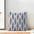 Navy Blue Boho Pillow Covers 20 x 20 Inch Pack of 2, Bohemian Ethnic Herringbone Pattern Decorative Throw Pillow Covers Linen Modern Geometry Farmhouse Outdoor Pillowcase for Sofa Couch Decor
