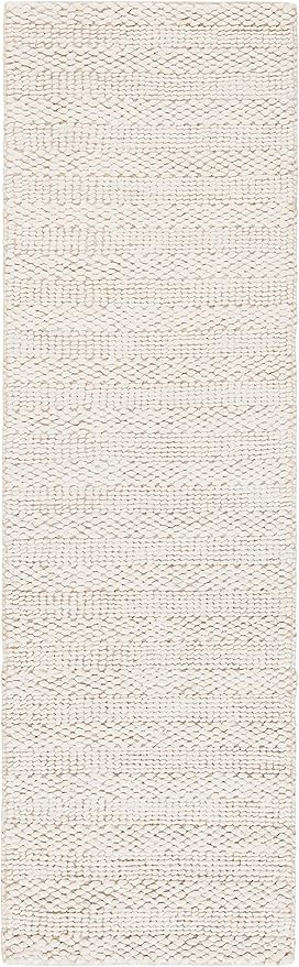 SAFAVIEH Natural Fiber Collection Runner Rug - 2'3" x 6', Bleach, Handmade Jute, Braided Woven Design, Ideal for Living Room, Bedroom (NF212D)