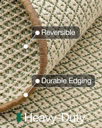 LUMI 5x8 Sisal Area Rug for Living Room, Natural Handwoven Rugs Non Slip, Farmhouse Braided Carpets No Shedding for High Traffic, Dining Room, Indoor, Outdoor, Patio