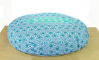 ICC Large Hippie Mandala Round Floor Pillow Cover Ottoman Pouf Cover Daybed Oversized Cotton Cushion Cover with Heavy Duty Zipper Seating Ottoman Poufs Dog-Pets Bed (Green Ombre, 35" Round)