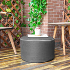 Outdoor Ottoman Outdoor Ottomans for Patio 19x12 Inches Modern Lightweight Foam Stuffed Pouf Outdoor Footstool Footrest Foot Stool Waterproof (Dark Gray)