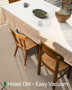 LUMI 4x6 Jute Area Rug for Living Room, Natural Handwoven Rugs Non Slip, Farmhouse Braided Carpets No Shedding for High Traffic, Dining Room, Indoor, Outdoor, Patio
