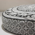 Indian Mandala Large Pillow Cover Decorative Indian Mandala Pillow Sham Indian Bohemian Ottoman Poufs Pom Pom Pillow Cases Outdoor Cushion Cover Yoga Mat Cotton Pet Dog Bed