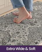 DEXI Kitchen Mats for Floor Cushioned, 23x86 Large Long Runner Rug Non Slip, Waterproof Soft Comfort Standing Padded Anti Fatigue Decorative, Brown Grey