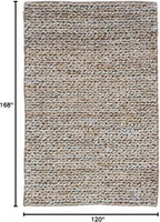 Dash and Albert Jute Area Rug - 9.5 X 13.5 Seaglass Solid Handwoven Accent Rug - Durable, Eco-Friendly, High Traffic Areas Hallway, Bedroom, Stairs - Premium Luxury Hotel Quality Soft Breathable