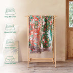 Boho Throw Blanket for Bed Cotton Blankets for Bedroom Living Room Twin All Season Lightweight Butterflies Embroidery Quilt for Couch Sofa Chair 60"x80"