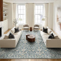 Washable Rugs for Living Room: 10x14 Area Rugs for Bedroom Ultral Soft Non-Slip Stain Resistant Vintage Boho Large Carpet for High-Traffic Dining Room - Farmhouse Decor