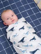 Gerber Baby Unisex 2-Pack Muslin Blanket, Coastal Calm, One Size