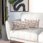 4th of July Floral Pillow Covers 12x20 Set of 2 Rustic Old Style Navy Blue Red White Flower Print Rectangle Decorative Outdoor Pillowcases Patriotic Throw Cushion Case Decor for Couch Sofa Bed