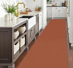 EARTHALL Runner Rug 3x20 Ft Washable Runners for Hallways Extra Long Woven Non Slip Entryway Runner Braided Kitchen Runner Indoor Outdoor Carpet Runners for Hotels, Officel, Stair, Rustic Orange/Tan