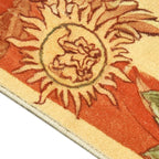 Ultra Thin Washable Mystical Rugs Stain Resistant, Sun and Moon 5x7 Area Rugs Non Slip - Retro Yellow Hippie Floral Throw Rugs for Living Room Bedroom Entryway, Trendy Indie Dorm Tapestry Rug