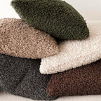 Foindtower 2 Pieces 24x24 Inch Olive Green, Faux Fur Throw Pillow Cover Accent Sherpa Furry Pillow Covers Fuzzy Soft Pillowcases Cozy Sheepskin Decorative Fleece Cushion Case for Bed Couch Living Room