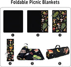 Extra Large Picnic Blankets Waterproof Foldable (80 "x 80") Beach Blanket Waterproof Sandproof,3-Layer Thicking Mat Outdoor Packable Camping Blanket
