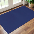 EARTHALL Woven Area Rug 3x5 Ft Washable Rugs for Entryway Braided Non Slip Rubber Backed Throw Rugs Door Mat Indoor Outdoor Entrance Cotton Carpet for Kitchen Foyer Front Door, Royal Blue/Navy