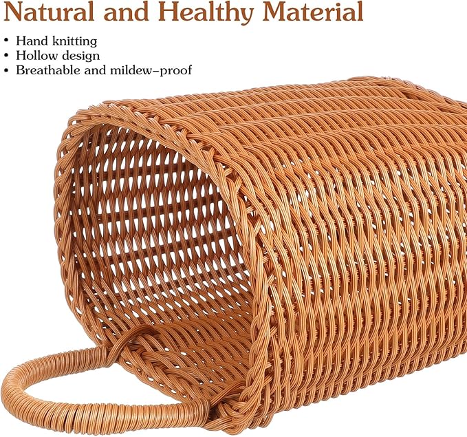 1Pcs Kitchenware Hanging Basket Wall Hanging Flower Baskets Front Door Hanging Basket Woven Hanging Basket Tableware Plant Basket 11 x 6.68 x 4.32inch