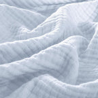 PHF 100% Cotton Muslin Blanket Queen Size 90"x90", 4-Layer Lightweight Gauze Throw, Breathable Cloud-Soft Minimalist Blanket for Bed, Couch, Camping & Baby, Ancient Water, Ideal Gift