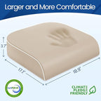 Seat Cushion for Tailbone Pain Relief, Office Chair Cushion, Memory Foam Large Chair Cushion with Non-Slip Cover for Soft Support at Office Chair, Car Seat, Airplane Beige/2X-Large