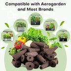 Ahopegarden 240 Pcs Seed Pod Kit for Aerogarden, Highly Breathable Hydroponics Replacement Pods Compatible with Most Indoor Hydroponic Systems,120 Grow Sponges & 120 Pod Labels