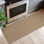 EARTHALL Woven Runner Rug 2x5 Ft Washable Runners for Hallways Cotton Non Slip Rubber Backed Kitchen Runner Braided Indoor Floor Carpet for Entryway, Hallway, Kitchen, Bedroom, Orange/Tan/Brown