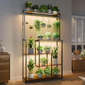 Large Plant Stand Indoor with Grow Light , 72" Tall Metal Plant Shelf, 5 Tiers 12 Pots Holder, Heavy-Duty Rectangle Display Rack for Living Room, Patio, Corner