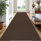 EARTHALL Runner Rug 3x14 Ft Washable Runners for Hallways Extra Long Woven Non Slip Entryway Runner Braided Kitchen Runner Indoor Outdoor Carpet Runners for Stair, Hall, Foyers, Brown