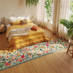 Rugcomf Washable Kitchen Runner 2'7"x12' - Floral Long Hallway Runner Rug Non Slip, Boho Carpet for Entryway, Hall, Bathroom - Green