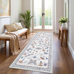 Mushroom Insect Rug 2x6 Runners for Hallways, Boho Kitchen Rugs Non Slip Bath, Modern Washable Runner Rug for Bedroom, Soft Long Rugs for Entryway Bathroom Laundry Dorm, Beige
