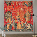 FEASRT Animal Tapestry European Royal Princess Tapestrys Medieval Bohemian Mandala Tapestry, 40x30 Inches Soft Flannelette, for Bedroom Living Room Dorm